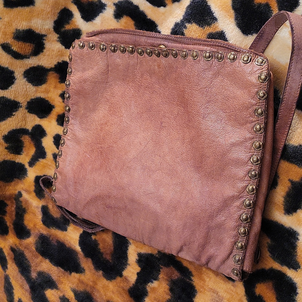 Genuine leather bag from distressed leather,Italy - Picture 11 of 16